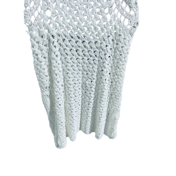 ✌🏻sold✌🏻FLOOK. Crochet Boho Cover Up Dress Size Medium Short Mini - Picture 12 of 15